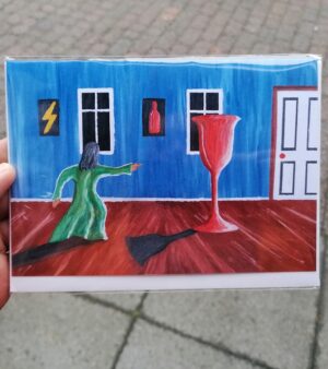 5" x 7" Greeting Card - A Thirsty Wizard - By Artist Paul Saville