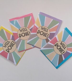 A6 Greeting Card - Well Done (w/Colourful Background) - ABB139
