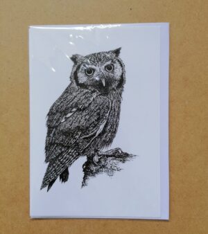 A5 Greeting Card - "White-Faced Scops Owl"