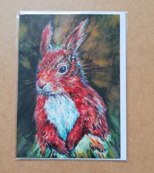 5" x 7" Greeting Card - "Red Squirrel" (Colour)