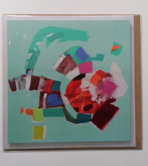 Original Abstract Greeting Card - Circus (15cm x 15cm)