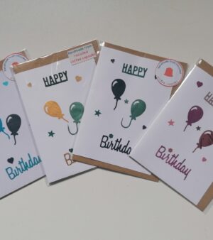 Original Greeting Card - Happy Birthday (Coffee Capsule Balloons) - ABB144