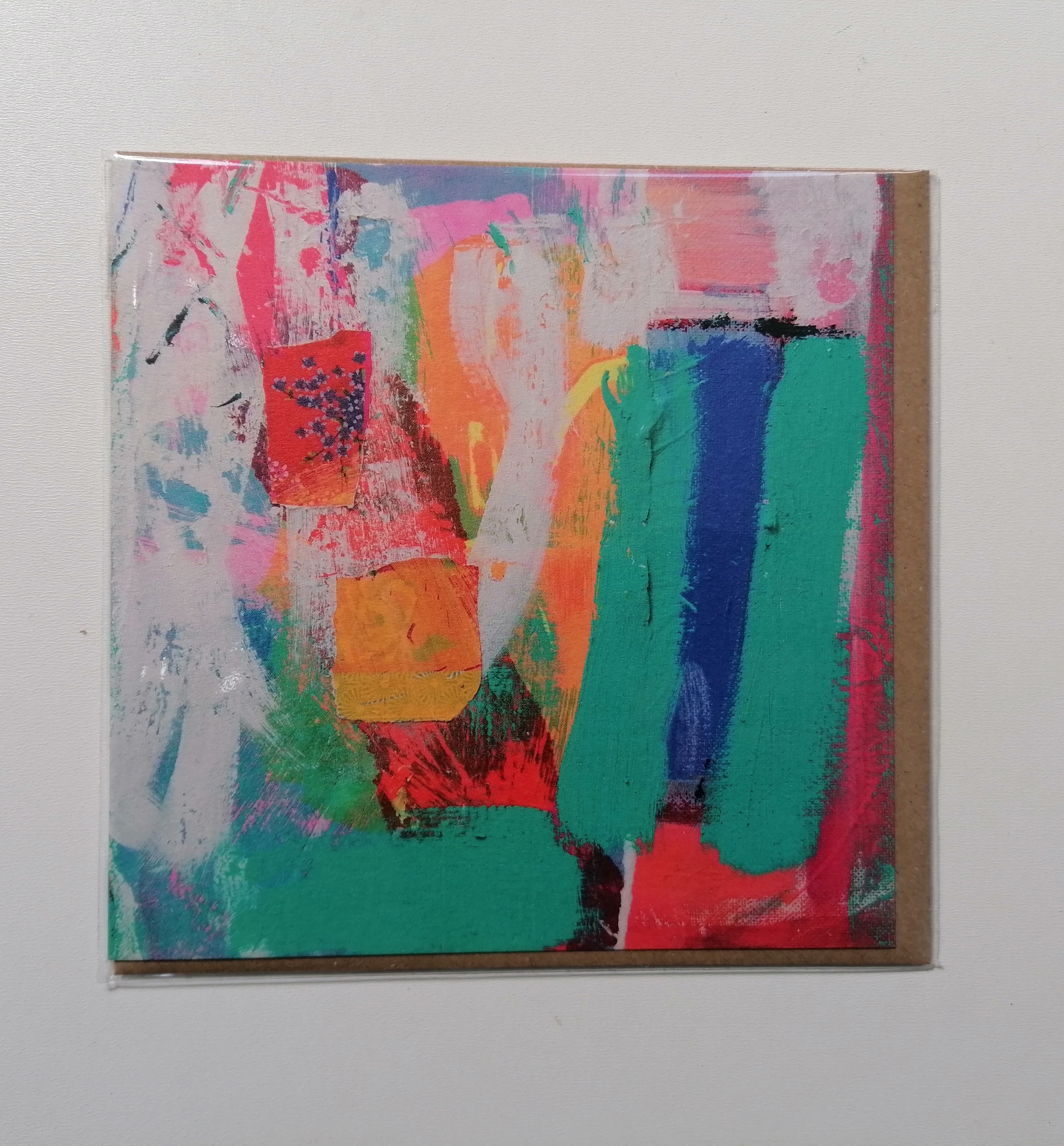 Original Abstract Greeting Card - Life Laundry III (15cm x 15cm)