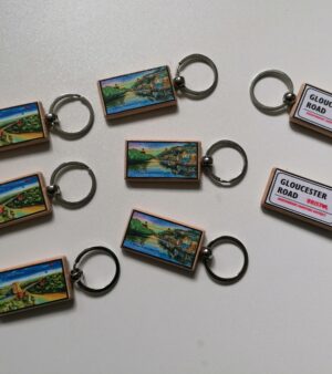 Wooden Bristol Themed Keyring - Various Designs