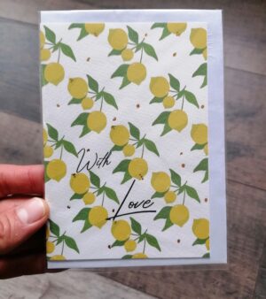 A6 Greeting Card - With Love (w/Colourful Lemons) - ABB150