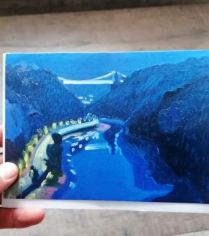 5" x 7" Greeting Card - "Avon Gorge At Night - Bristol"
