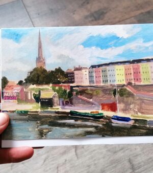5" x 7" Greeting Card - "Redcliffe Wharf - Bristol"