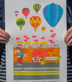 A3 Risograph Print - Balloon Factory