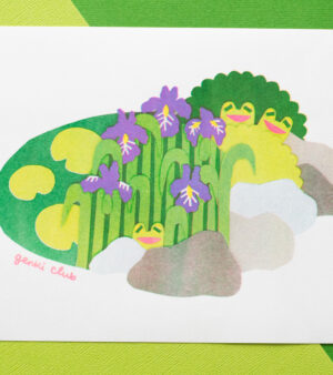 A5 Risograph Print - Froggies