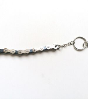 Bike Chain Keyring- Silver And Black Colour (Flexible Snake Design 11cm Length)