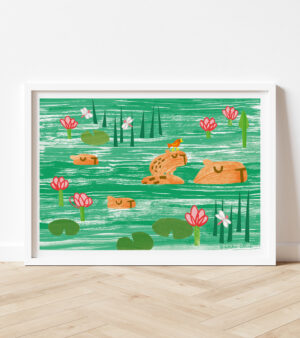 A4 Giclee Print - Capybaras