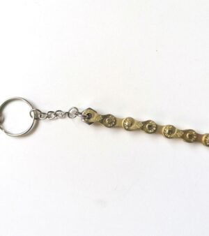 Bike Chain Keyring- Gold Colour (Flexible Snake Design 11cm Length)
