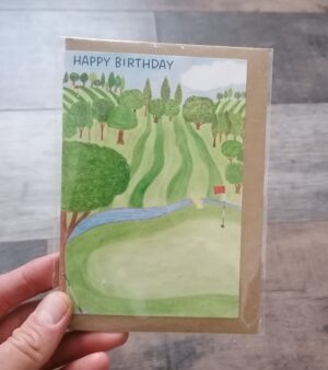A6 Greeting Card - "Happy Birthday" Golf Course Design (SPDGC139)