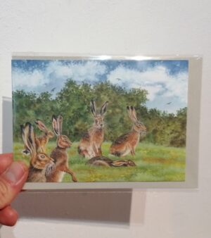 Original A6 Greeting Card - Hares Day