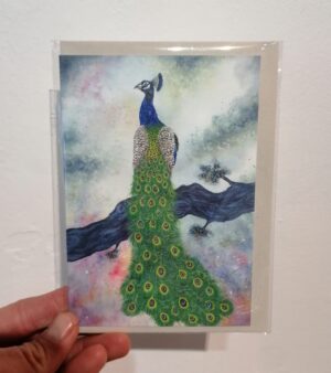 Original A6 Greeting Card - Peacock