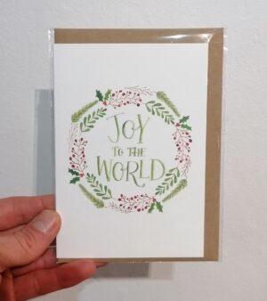 A6 Xmas Greeting Card - Joy To The World (#CH5)