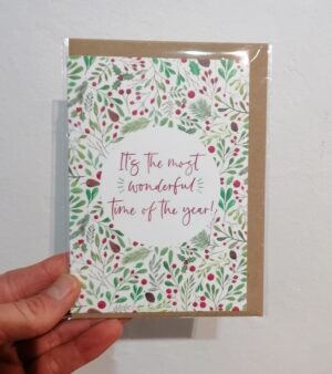 A6 Xmas Greeting Card - "It's The Most Wonderful Time Of The Year" (#CH10)