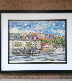 Framed A3 Collage Print - Bristol Harbour