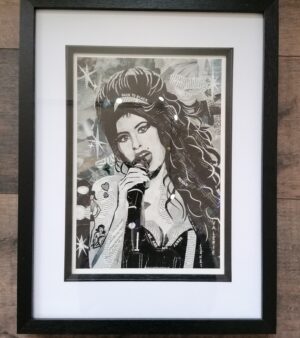 Framed A4 Collage Print - Amy Winehouse Collage