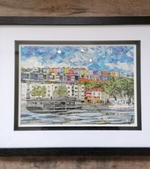 Framed A4 Collage Print - Bristol Harbour