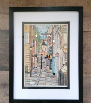 Framed A5 Collage Print - The Bath Collage
