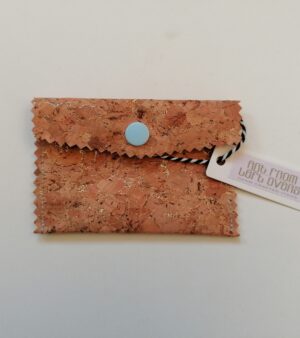 Small Handmade Cork Fabric Purse/Wallet (7cm x 10.5cm approx.)