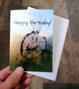 A6 Greeting Card - Happy Birthday! (Window Smiley Face)