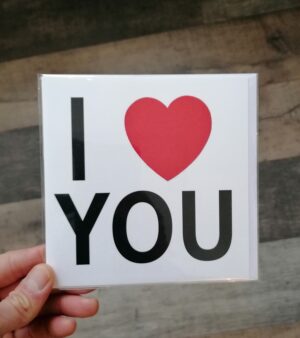 Square Greeting Card - I Love You (124.114)