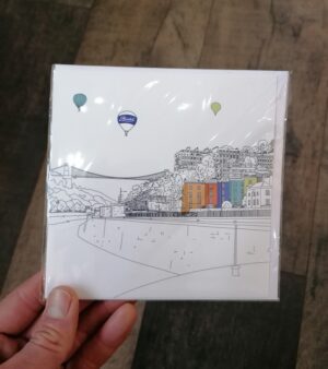 14cm x 14cm Square Greeting Card - Clifton Suspension Bridge (128037)
