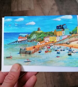 Original A6 Greeting Card - Tenby Harbour, Wales