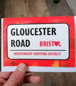 A6 Bristol Greeting Card - Gloucester Road Sign