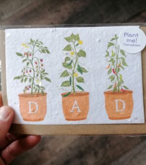 A6 Plantable Card - Potted Veg Plants "DAD" (SPDGC138S)