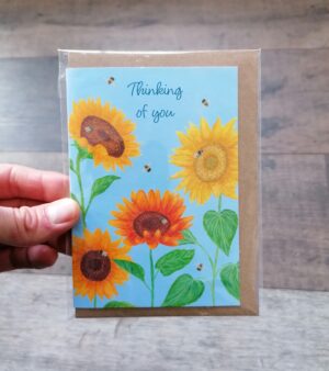 A6 Greeting Card - Sunflowers Thinking Of You Card (SPDGC146)