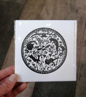 14cm x 14cm Square Greeting Card - Wildlife Montage (Badger/Bee/Fox/Otter/Hare/Owl)128005