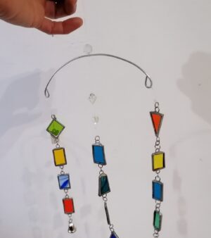 Hanging Mobile Decoration - Small Shapes With Bells