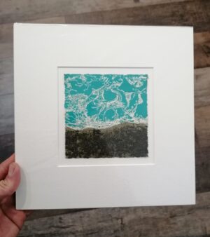 25cm x 25cm Mounted Etching - Coast