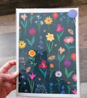 A4 Print - Dark Floral Art (AP39A4)