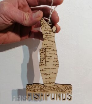 Laser Cut Wooden Ornament - Fishponds Statue Ornament (128058)