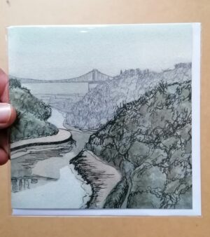 14cm x 14cm Square Greeting Card - Avon Gorge (AG001)
