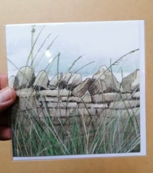 14cm x 14cm Square Greeting Card - Coastal Path (CP001)