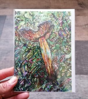 5" x 7" Greeting Card - "Deliquescencing Inkcap"