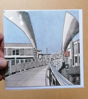 14cm x 14cm Square Greeting Card - Pero's Bridge, Bristol (BPB01)