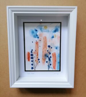 Original Mixed Media Artwork - Watercolour & Embroidery "Wild Threads"