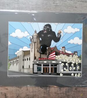 A3 Mounted Limited Edition Giclee Print - "King Kong At Everyman"