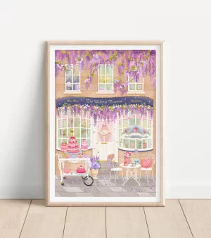 Original Unframed A4 Print - Wisteria Tearoom