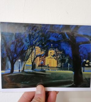 5" x 7" Greeting Card - "Redland Chapel At Night"