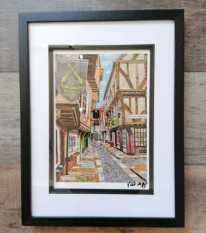 Framed A4 Collage Print - York