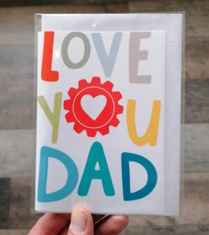 A6 Father's Day Greeting Card - Love You Dad (Letters) - ABB160