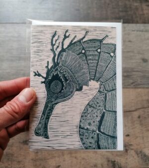 A6 Greeting Card - "Seahorse" (004C)