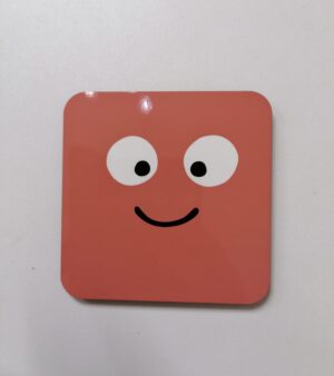 Coaster - Burnt Orange Smiley (124123)
